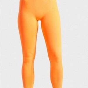 Gymshark Woman’s Ultra seamless leggings neon orange  SZ M without tags